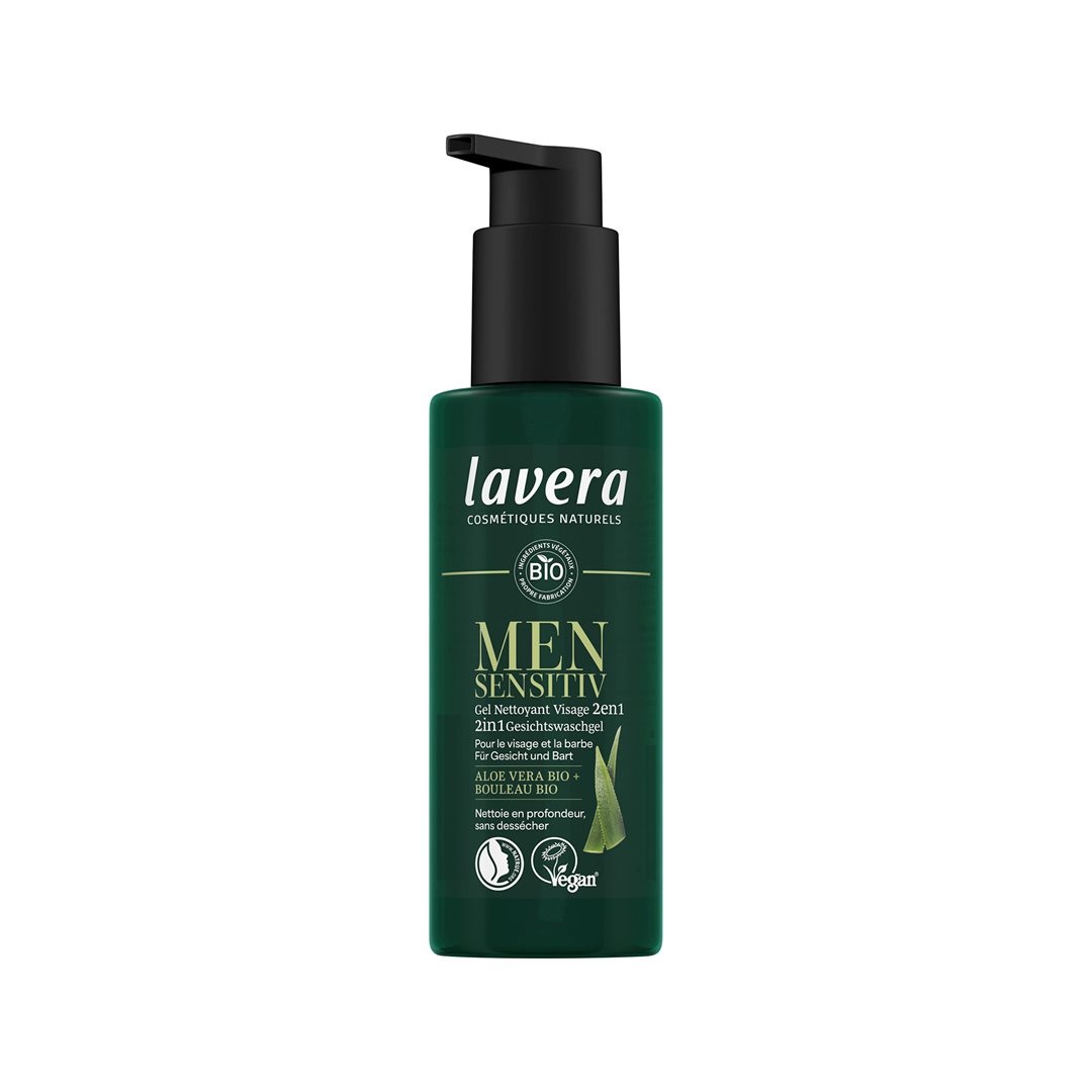 Lavera Men sensitiv nettoyant visage 2en1 dist 150 ml