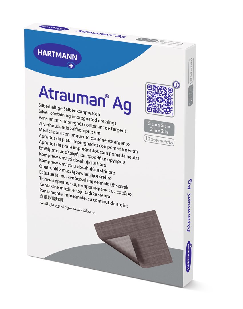 Atrauman Ag compresses 5x5cm stériles 10 pce