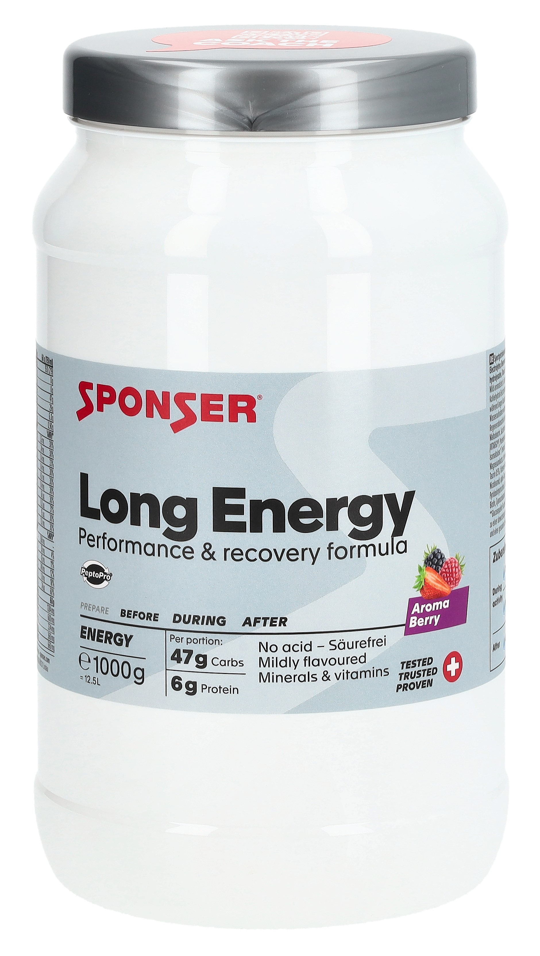 Sponser Long Energy Plv Berry 1000 g