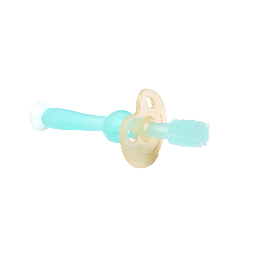 haakaa brosse à dents 360° pour bébé bleu