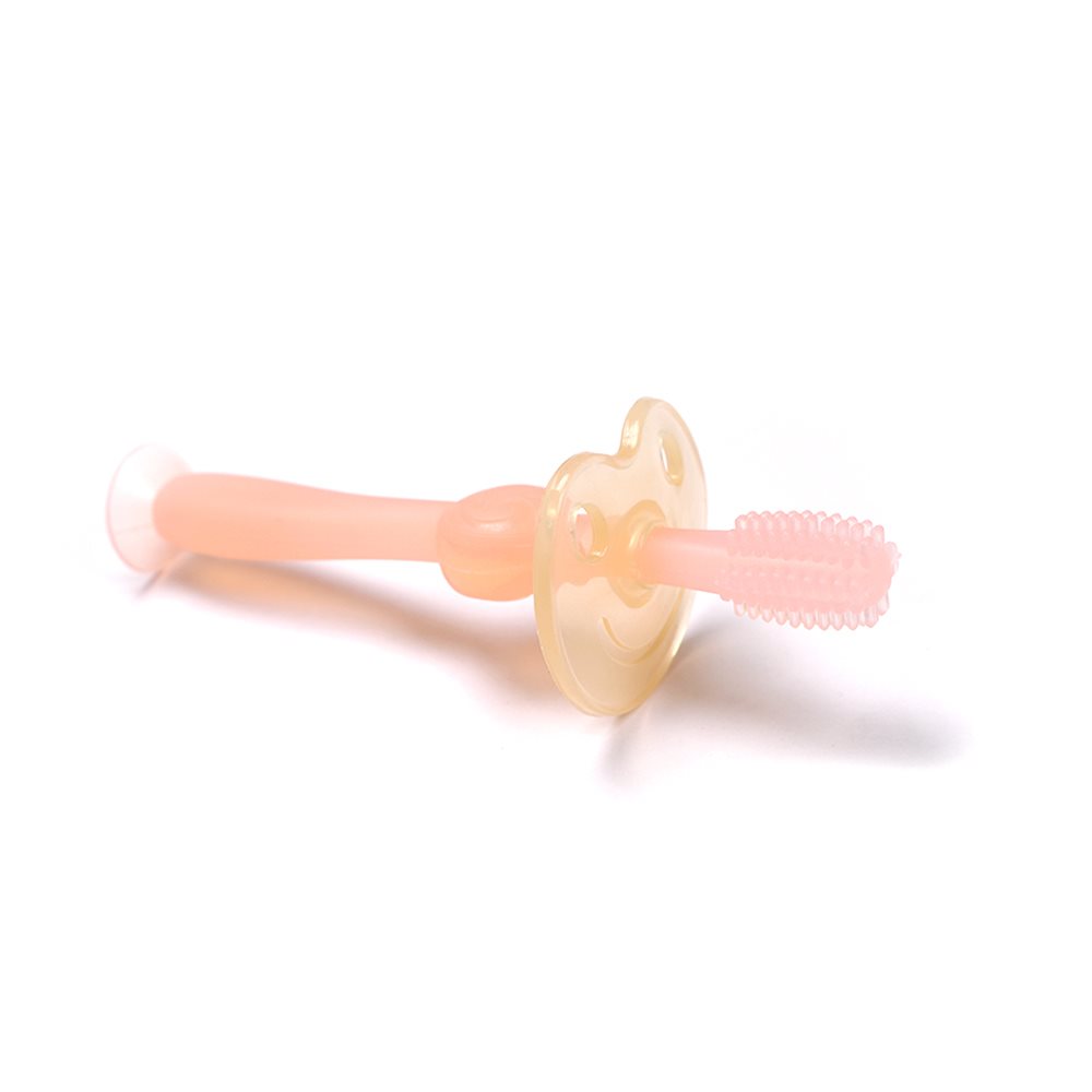 haakaa brosse à dents 360° pour bébé rose