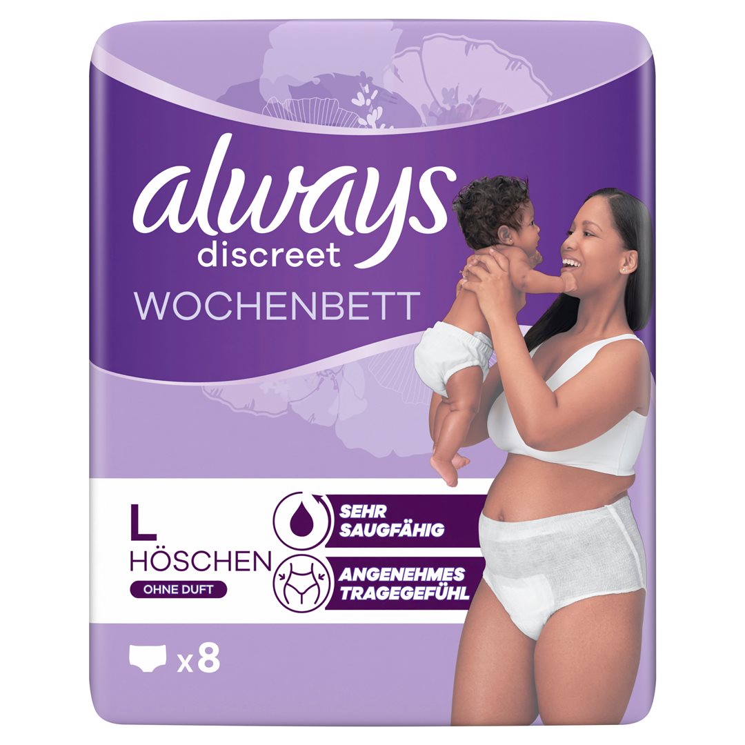 always Discreet incontinence culottes post-partum L 8 pce