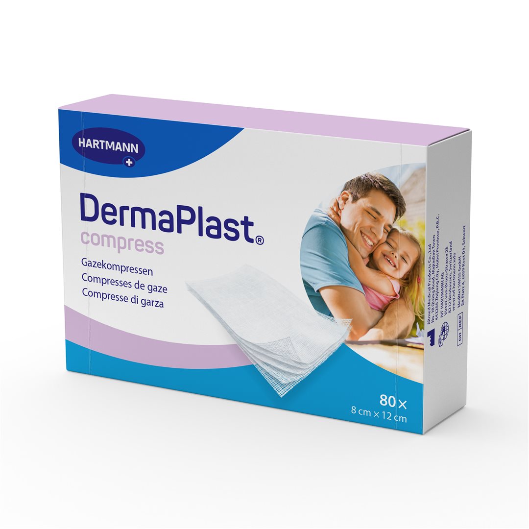 DERMAPLAST Compress 8x12cm 80 Stk x 4 Stk