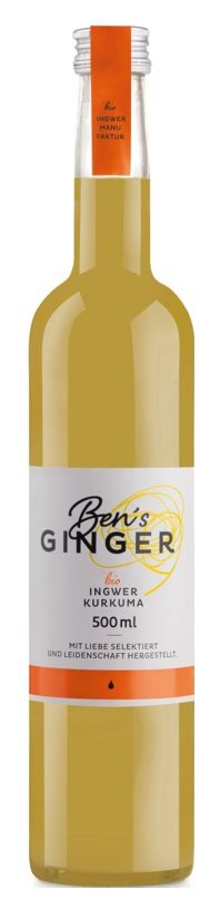 Bens Ginger concentré de gingembre-Curcuma bio 500 ml