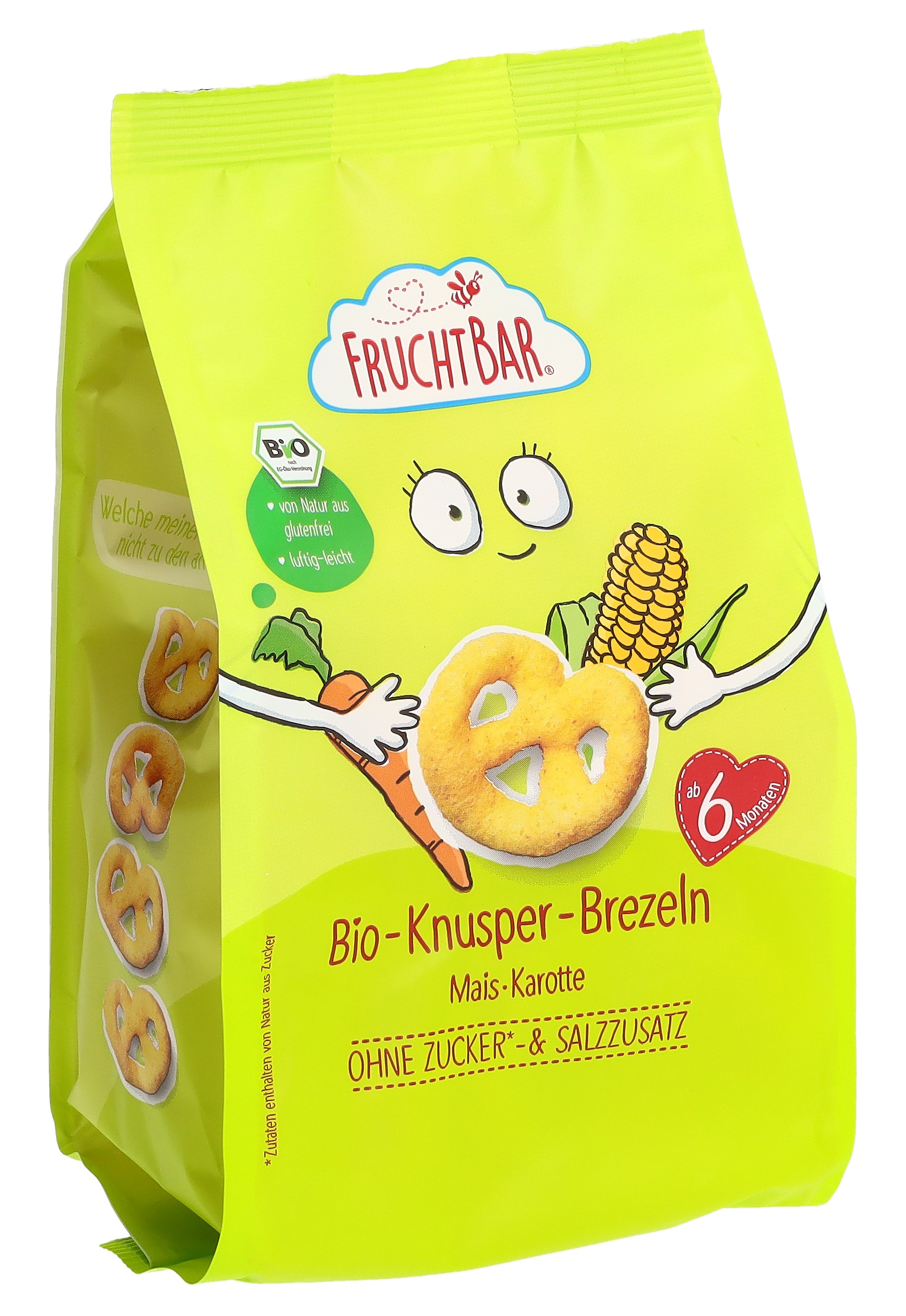 Fruchtbar Knusper-Brezeln Bio Mais-Karotte Btl 25 g