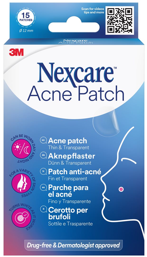 3M Nexcare patch anti-acné 1x15x12mm fin et transparent 15 pce