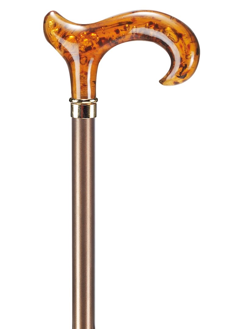 Ossenberg canne en métal 75-96cm bronze Derby acylique