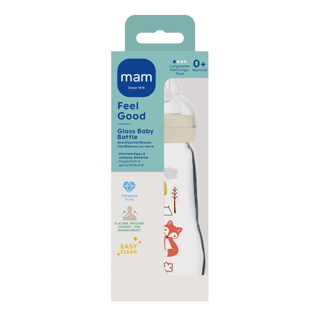 MAM Feel Good biberon en verre 260ml 2+ mois Unisex box