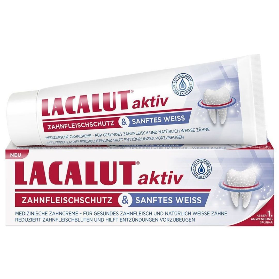 Lacalut aktiv Zahncreme sanftes Weiss 75 ml