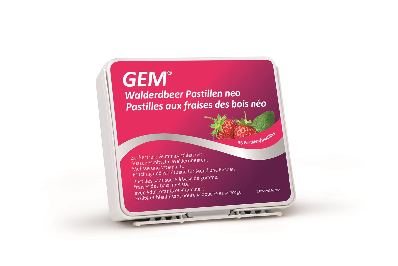 GEM Walderdbeer-Pastillen neo zuckerfrei Ds 36 Stk