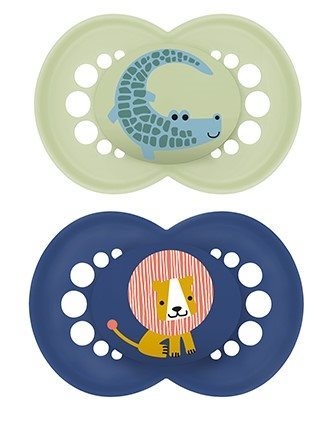 MAM Original Nuggi Silikon 6-16 Monate Boy Box 2 Stk