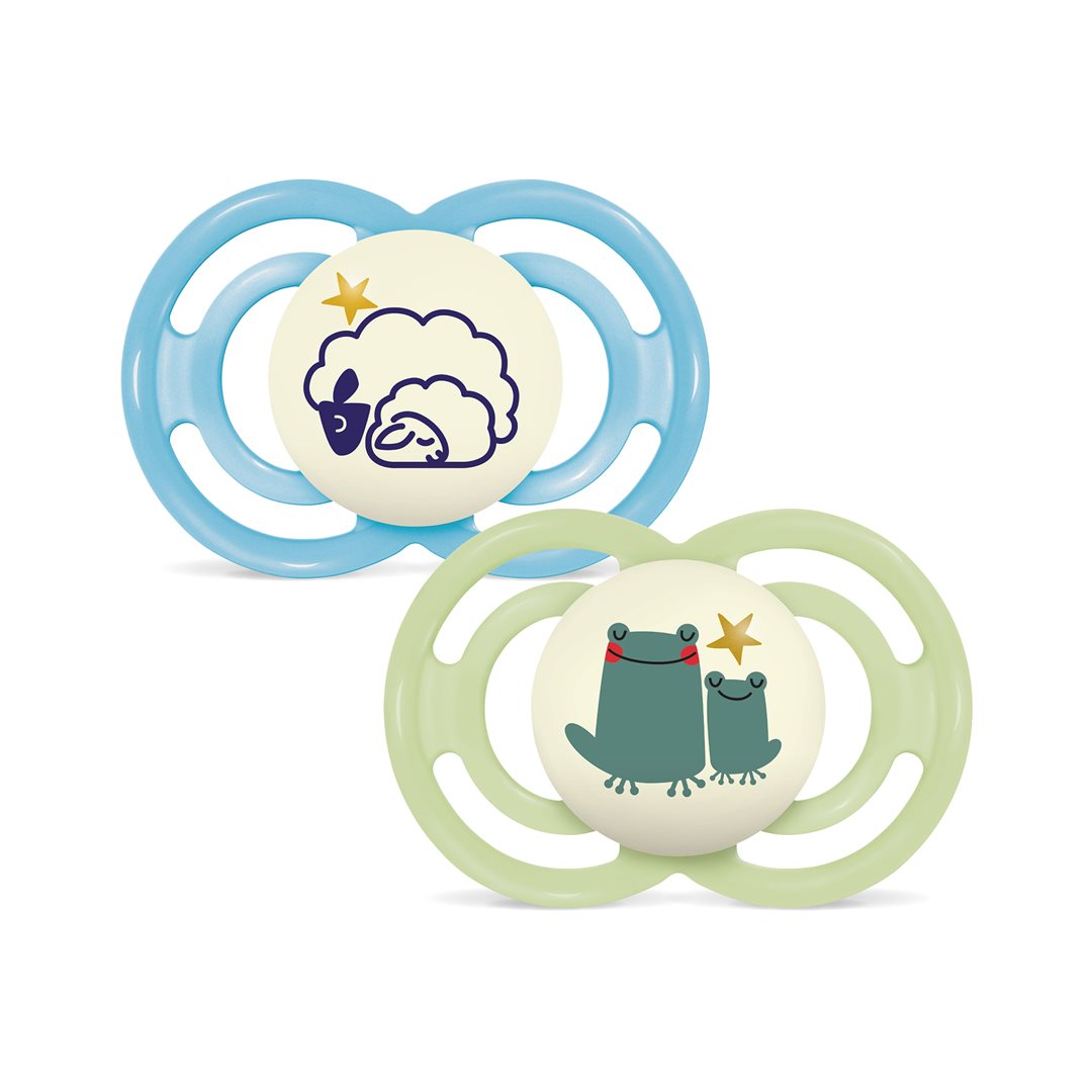 MAM Perfect Night lolette silicone 6-16 mois Boy 2 pce