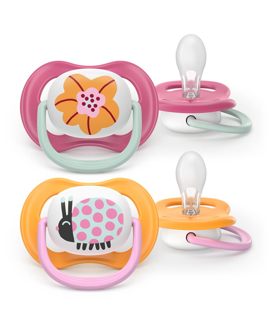 Philips Avent Schnuller Ultra Air Collection 6-18 Monate Blume/Käfer 2 Stk