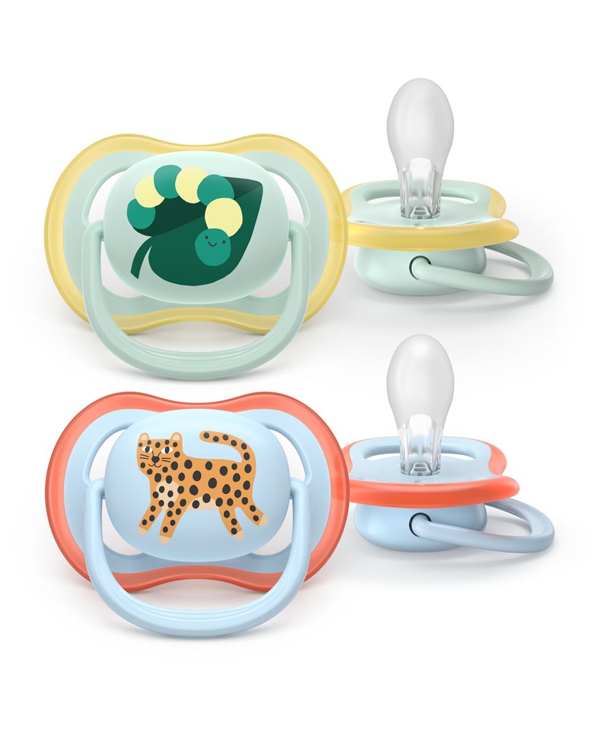 Philips Avent pacifier ultra air day 0-6 mois chenille/tigre 2 pce