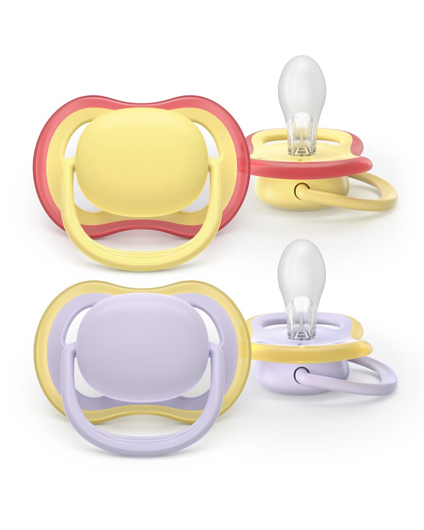 Philips Avent Schnuller Ultra Air Day 0-6 Monate gelb/lila 2 Stk