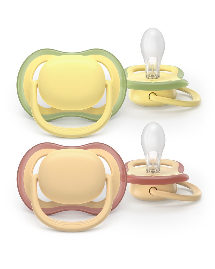Philips Avent pacifier ultra air day 0-6 mois colours of nature beige-vert/beige-rose 2 pce