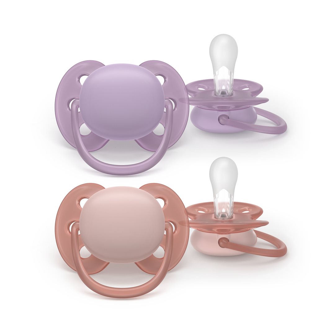 Philips Avent Schnuller Ultra Soft 6-18 Monate lila/rosa 2 Stk