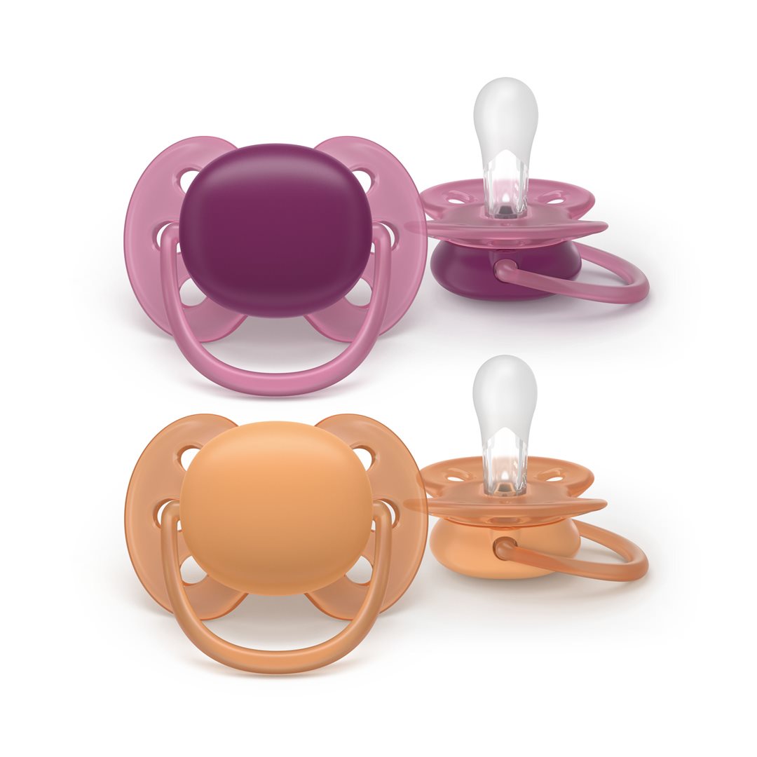 Philips Avent Schnuller Ultra Soft 18+ Monate dunkelrot/ocker 2 Stk