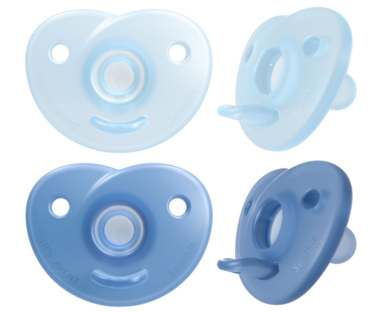 Philips Avent Schnuller Soothie Heart 0-6 Monate hellblau/blau 2 Stk