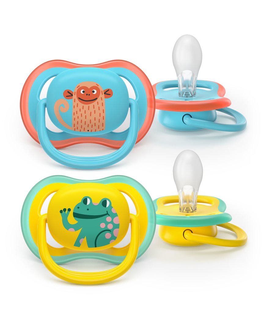 Philips Avent Schnuller Ultra Air Day 18+ Monate Affe blau/Frosch 2 Stk