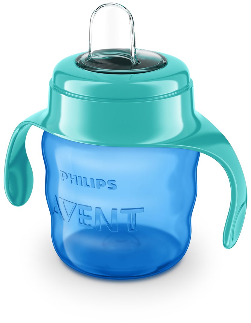 Philips Avent tasse à bec 200ml avec poignée et embout souple en silicone 6+ mois vert/bleu