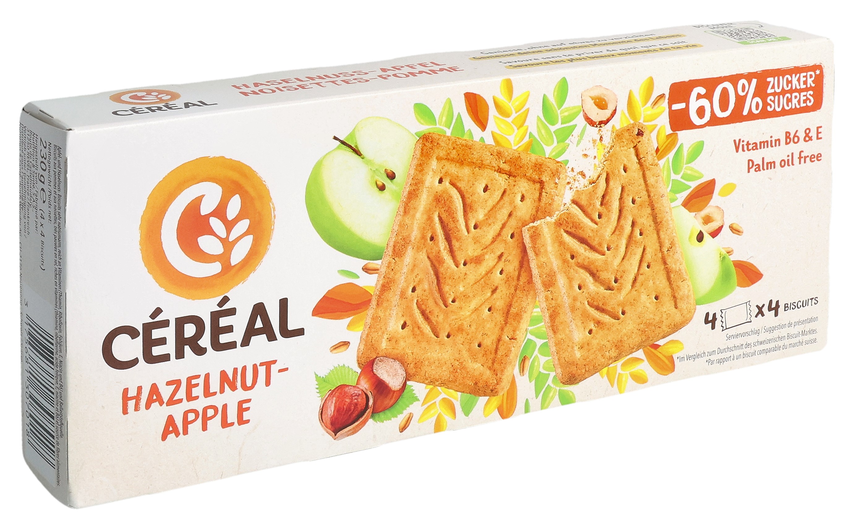 Céréal Biscuit Hazelnut Apple 4 x 57.5 g