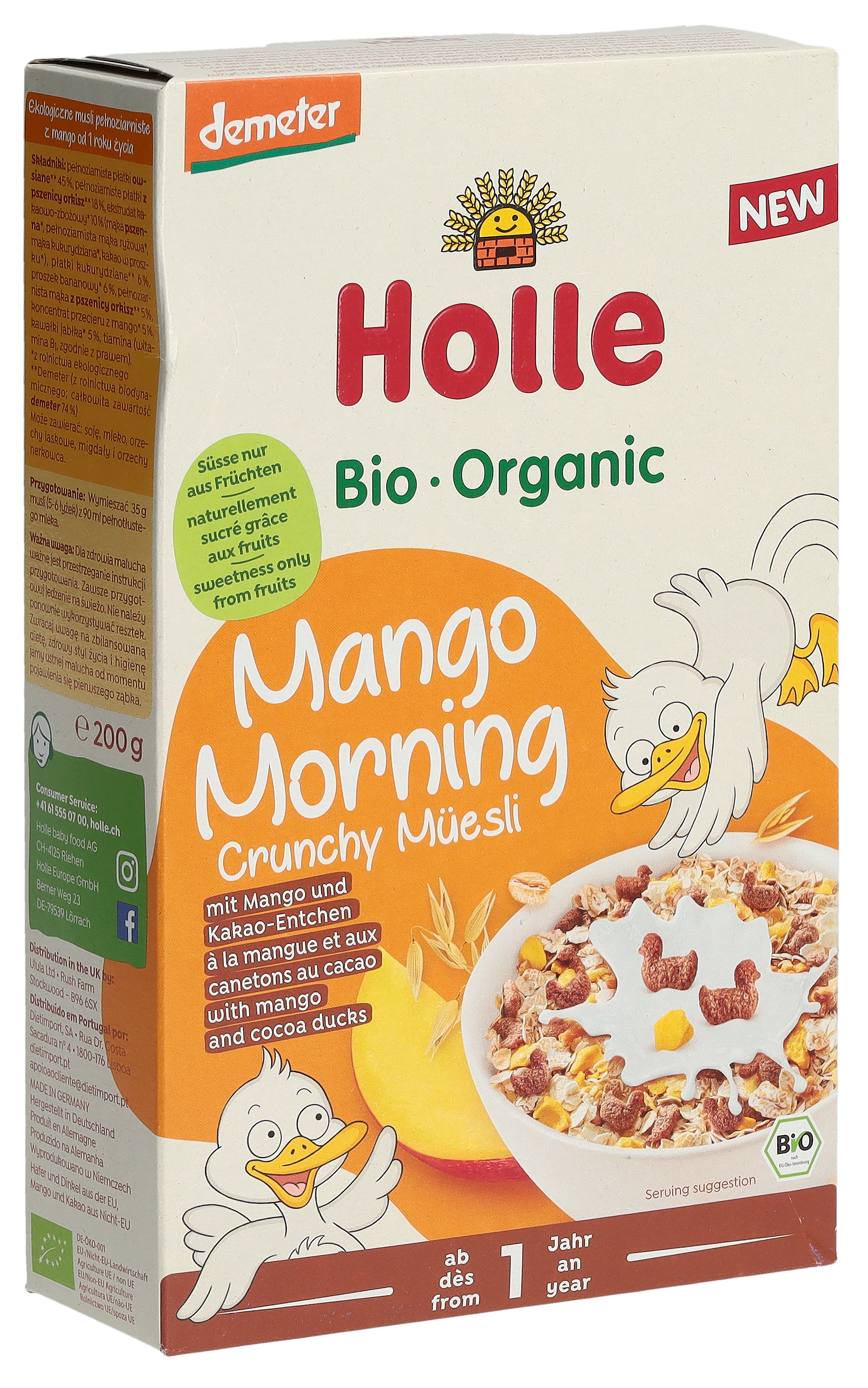 Holle morning crunchy muesli mangue bio 200 g