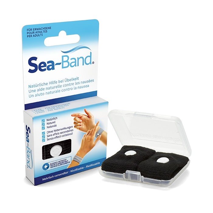 Sea-Band bracelet dacupression adulte noir 1 paire