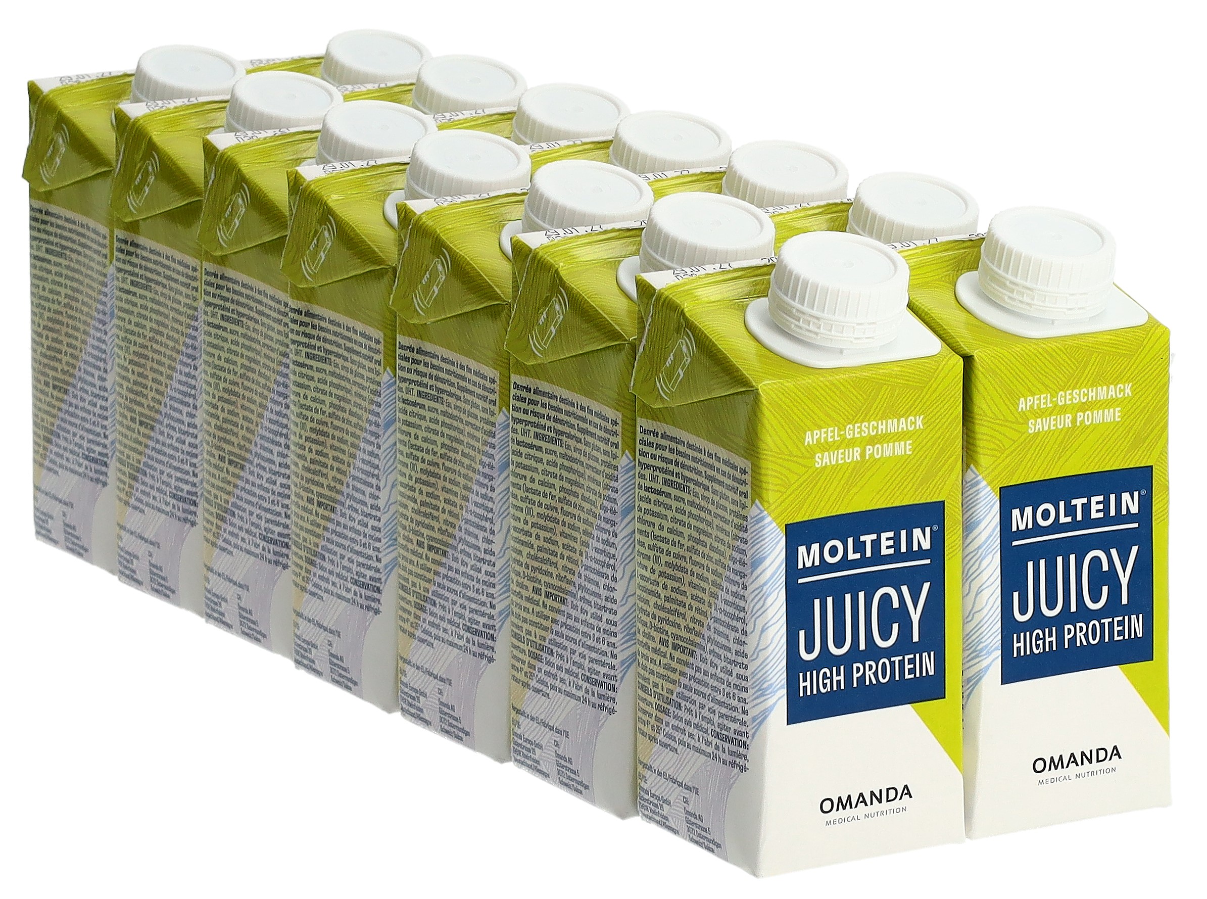 Moltein Juicy High Protein Apfel 14 Tetra 200 ml