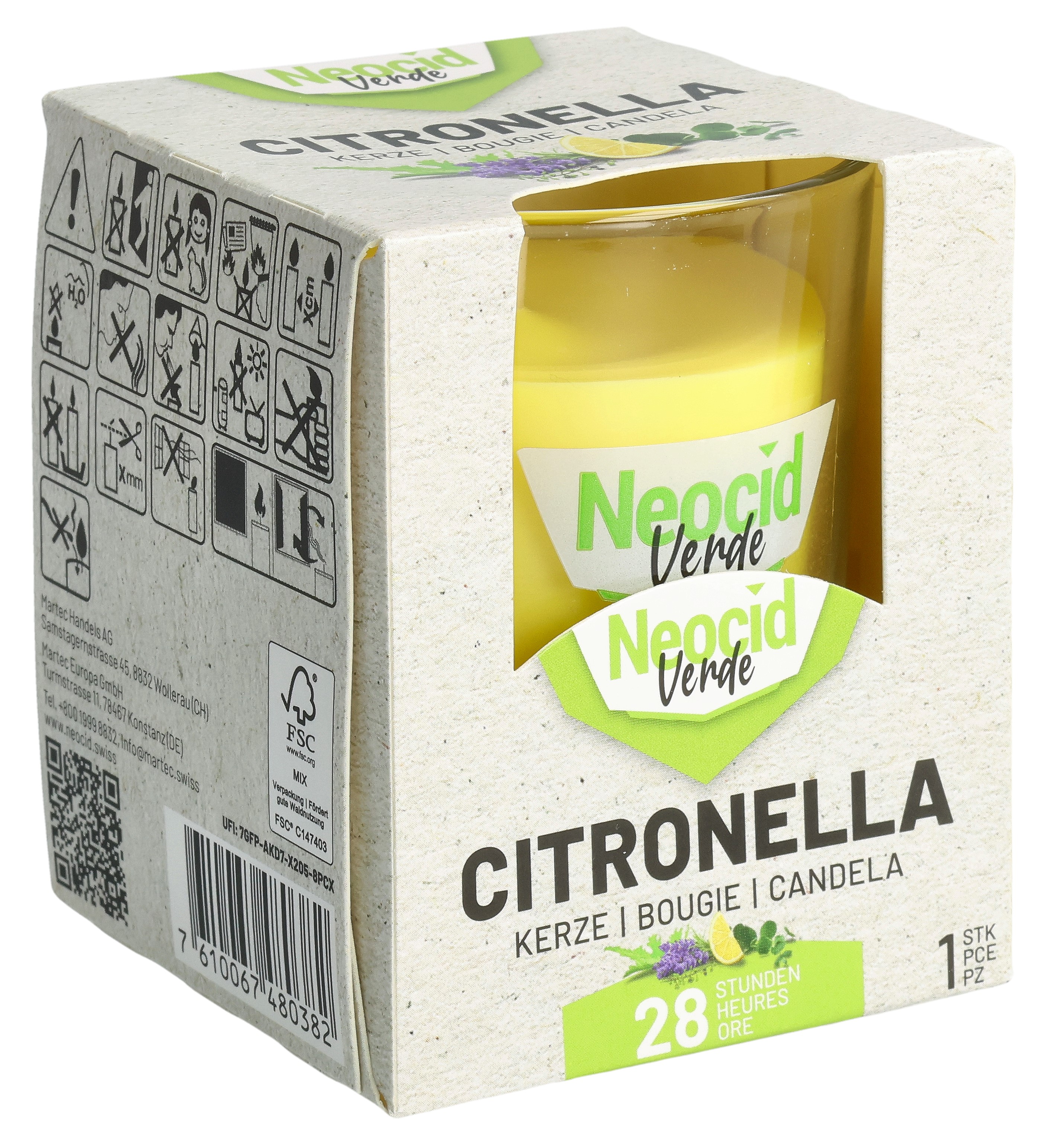 Neocid Verde Citronella Kerze