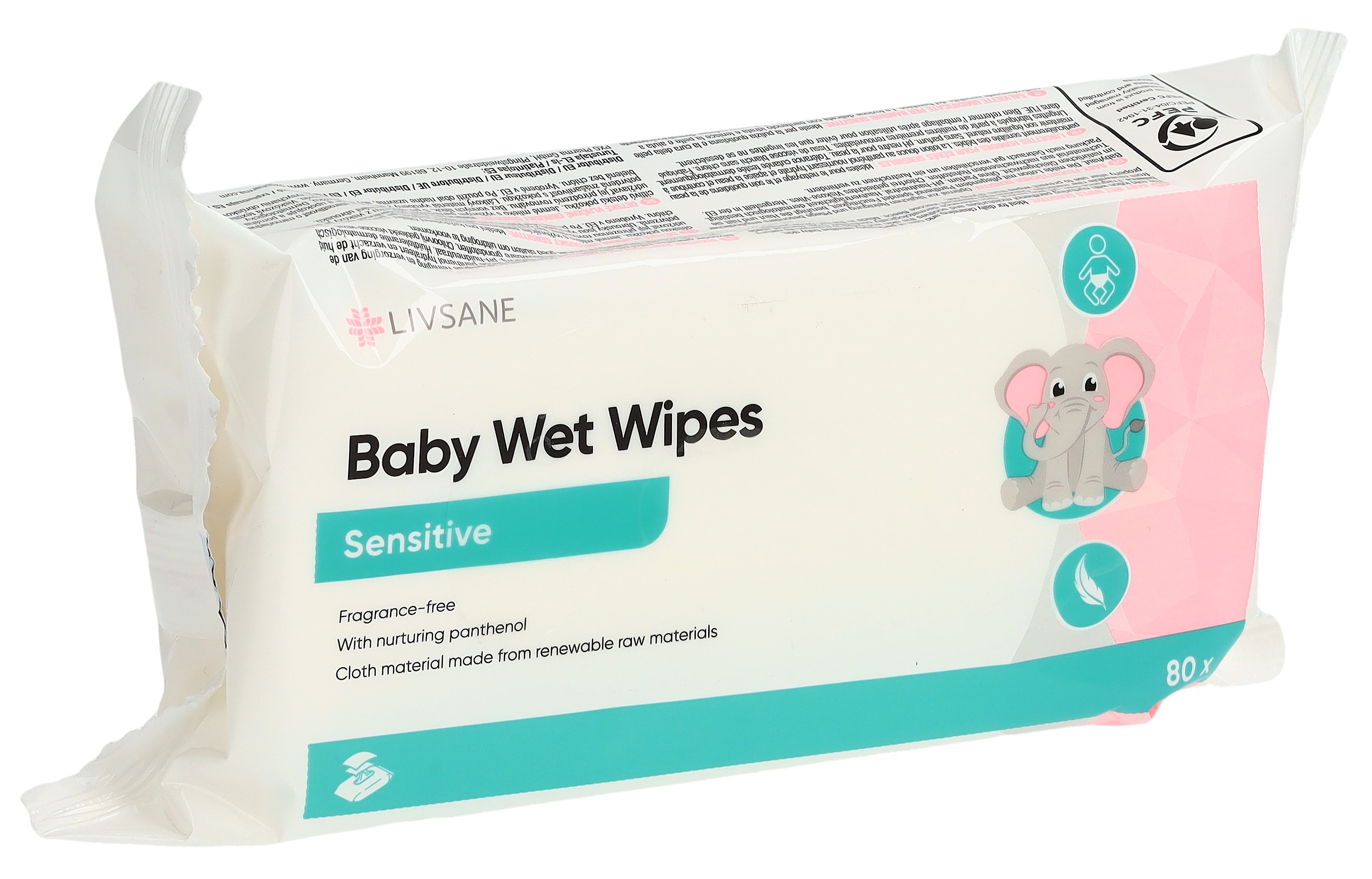 Livsane Baby-Feuchttücher Sensitiv 80 Stk