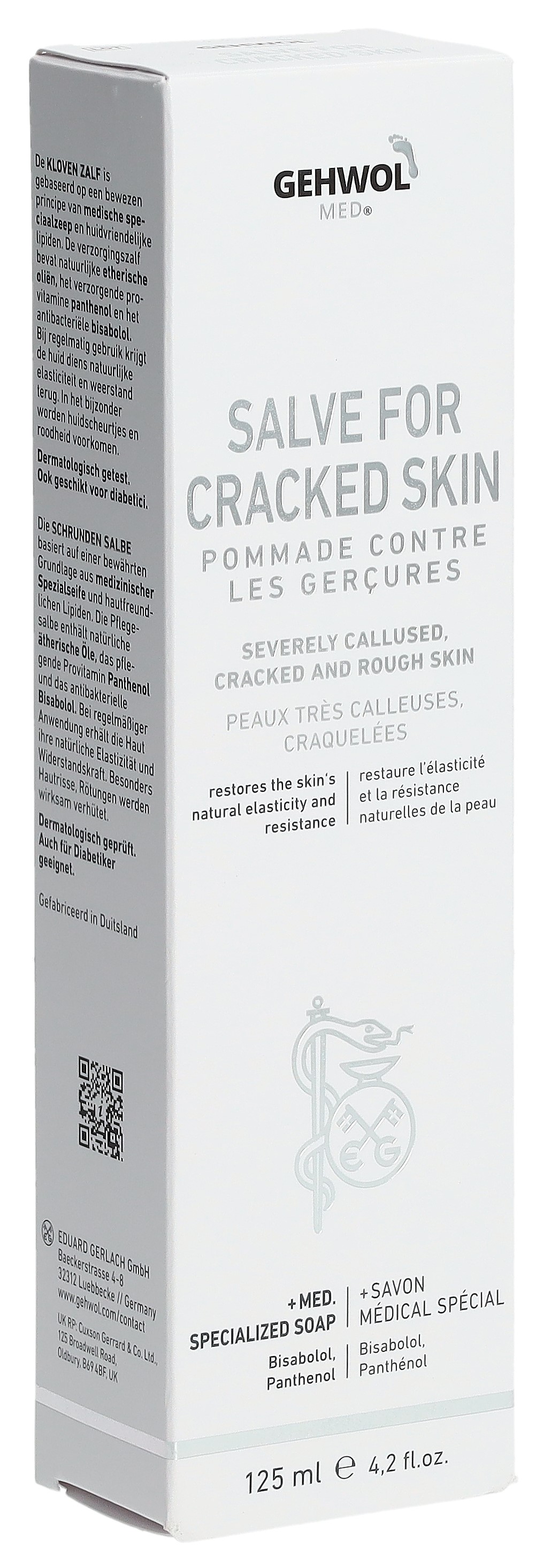 Gehwol MED Schrunden Salbe englisch / französisch / niederländisch / deutsch Tb 125 ml