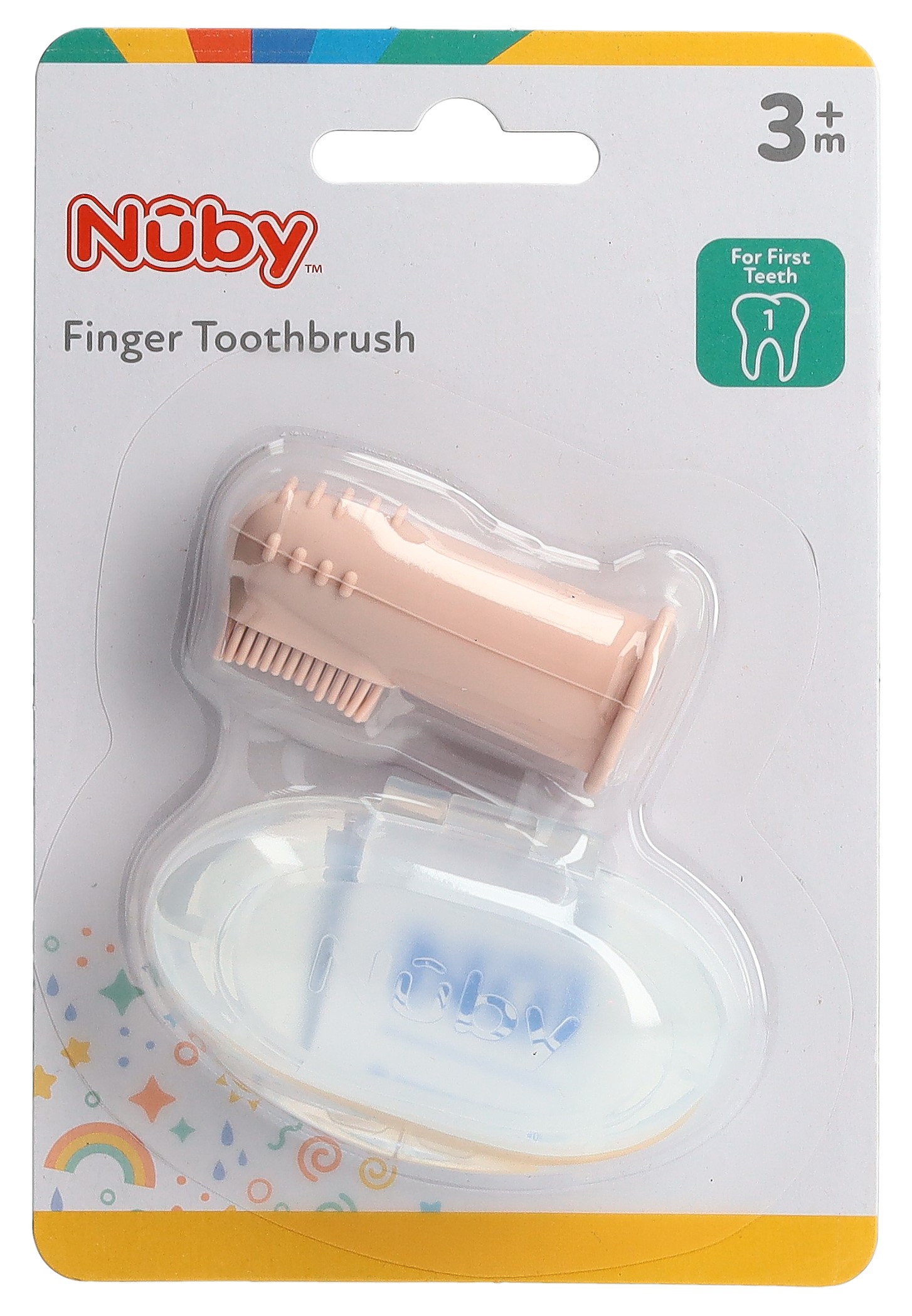 Nuby Finger-Zahnbürste mit Aufbewahrungsbox Mix 3M+