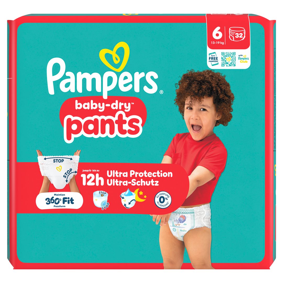 Pampers Baby Dry Pants Gr6 13-19kg Extra Large pack économique 32 pce
