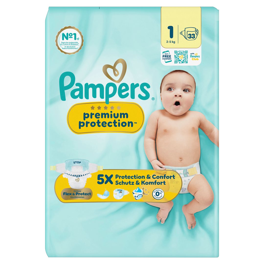 Pampers Premium Protection New Baby Gr1 2-5kg Newborn single pack 33 pce