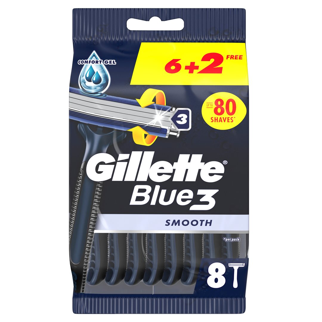 Gillette Blue 3 Smooth Einwegrasierer 8 Stk