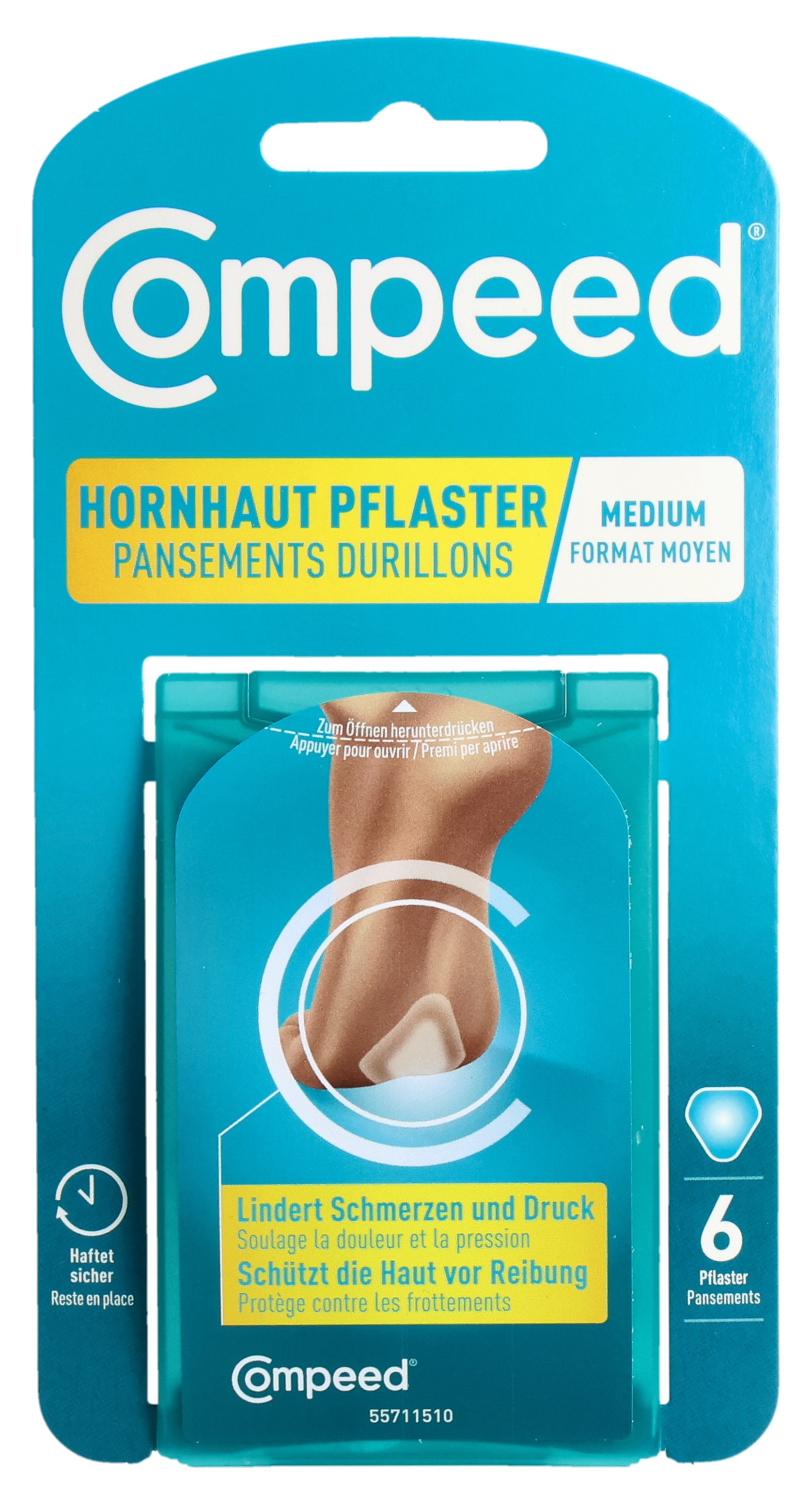 Compeed Hornhaut Pflaster Medium 6 Stk