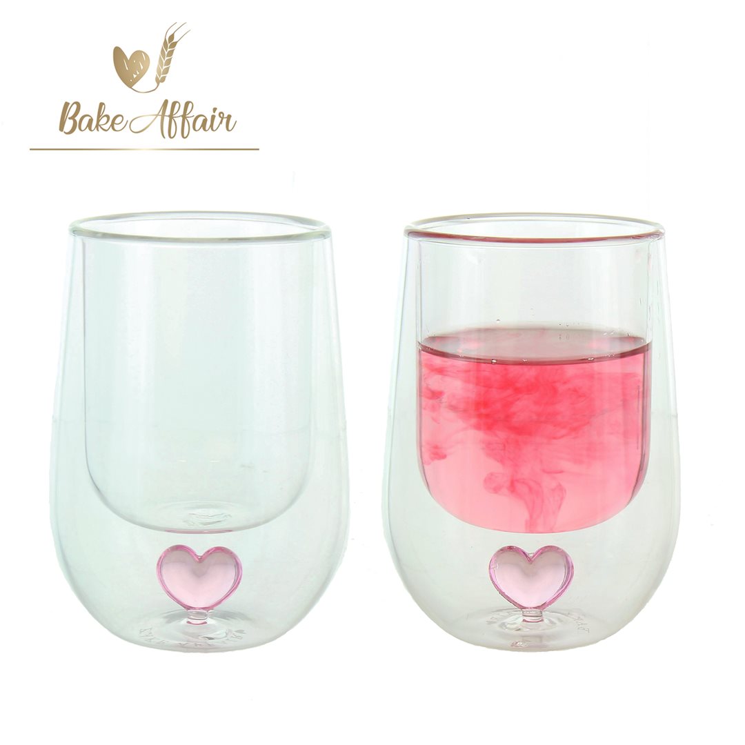 HERBORISTERIA 2er Set Gläser 150ml Herz doppelwa x 2 Stk