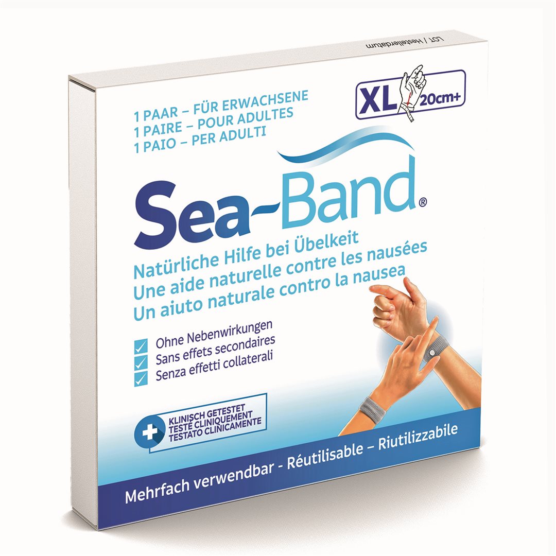 Sea-Band bracelet dacupression XL adulte gris 1 paire