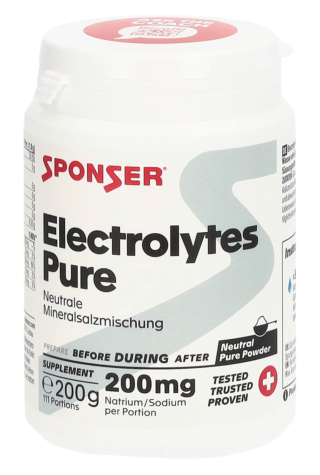 Sponser Electrolytes Plv Pure Ds 200 g
