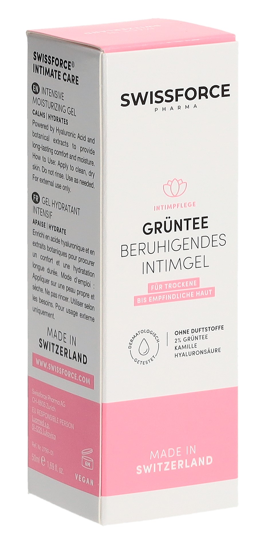 SWISSFORCE Intim-Feuchtigkeitsgel vegan ohne Alkohol & Duftstoffe Disp 50 ml