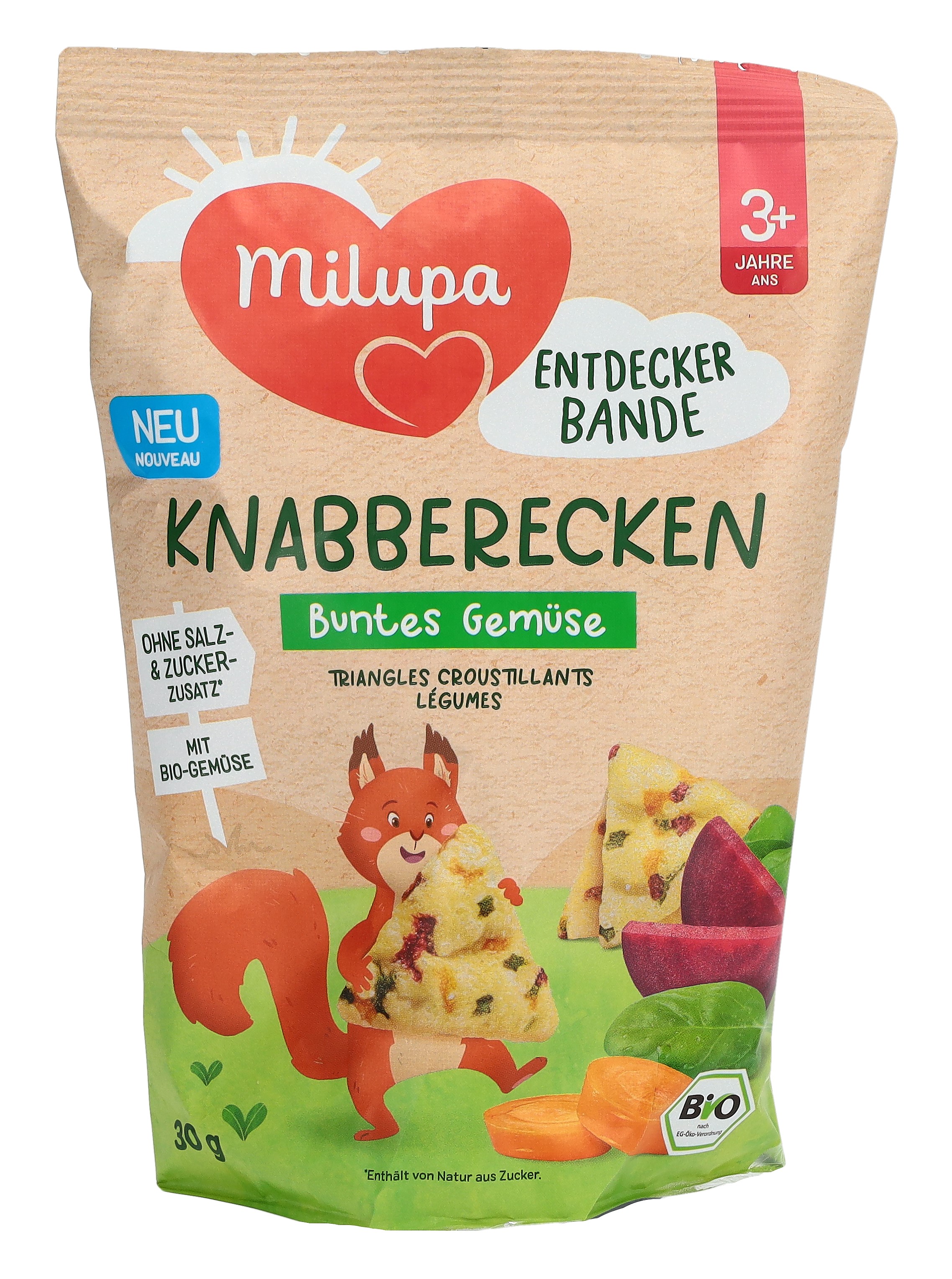 Milupa bio triangles croustillants légumes 3+ 30 g