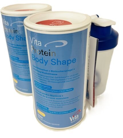 VITA PROTEIN body shape duo 2 x 495 g boite & 1 Shaker