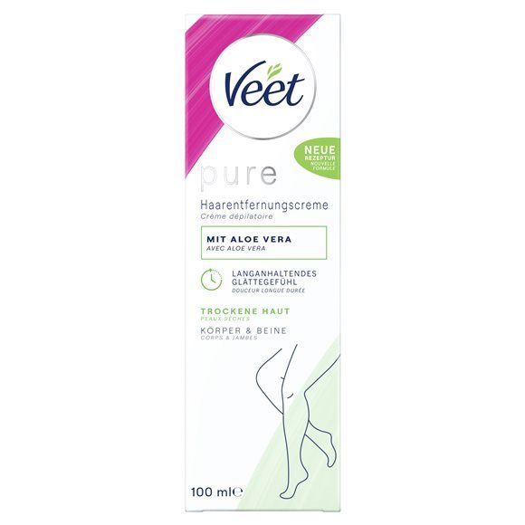 Veet pure crème dépilatoire peaux sèches tb 100 ml