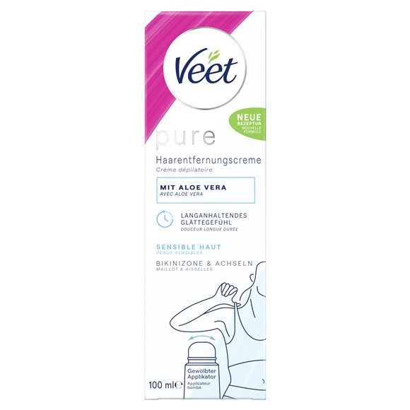 Veet pure crème dépilatoire bikini & aisselles peaux sensible tb 100 ml
