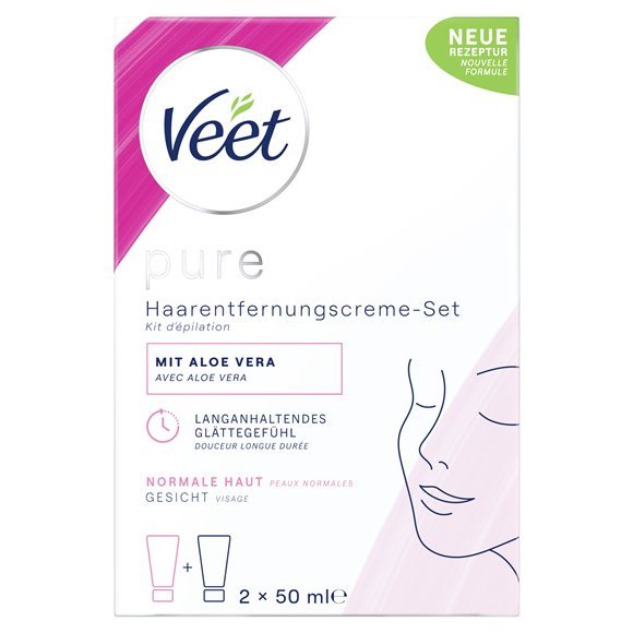 Veet pure kit dépilatoin visage 2 x 50 ml