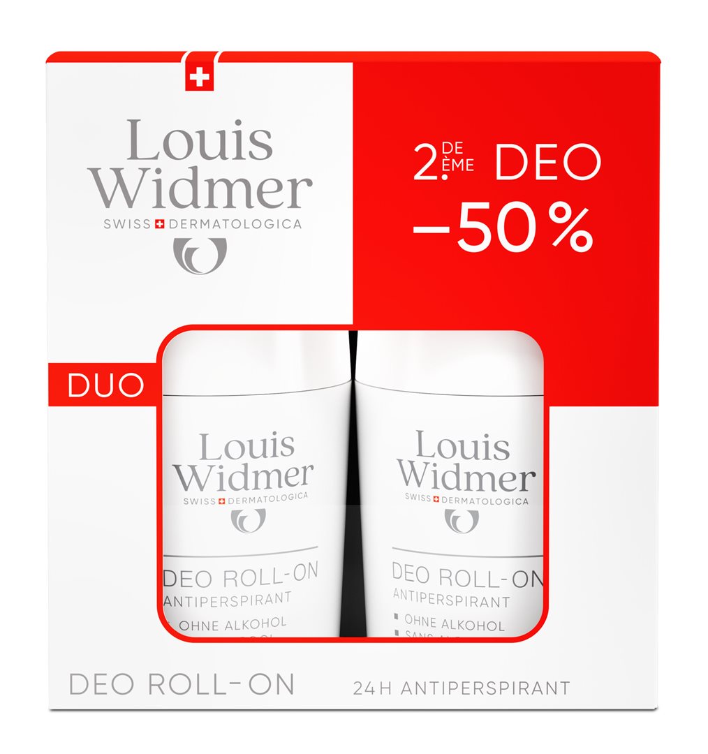 Louis Widmer déo-duo roll-on antiperspirant parfumé 2 x 50 ml