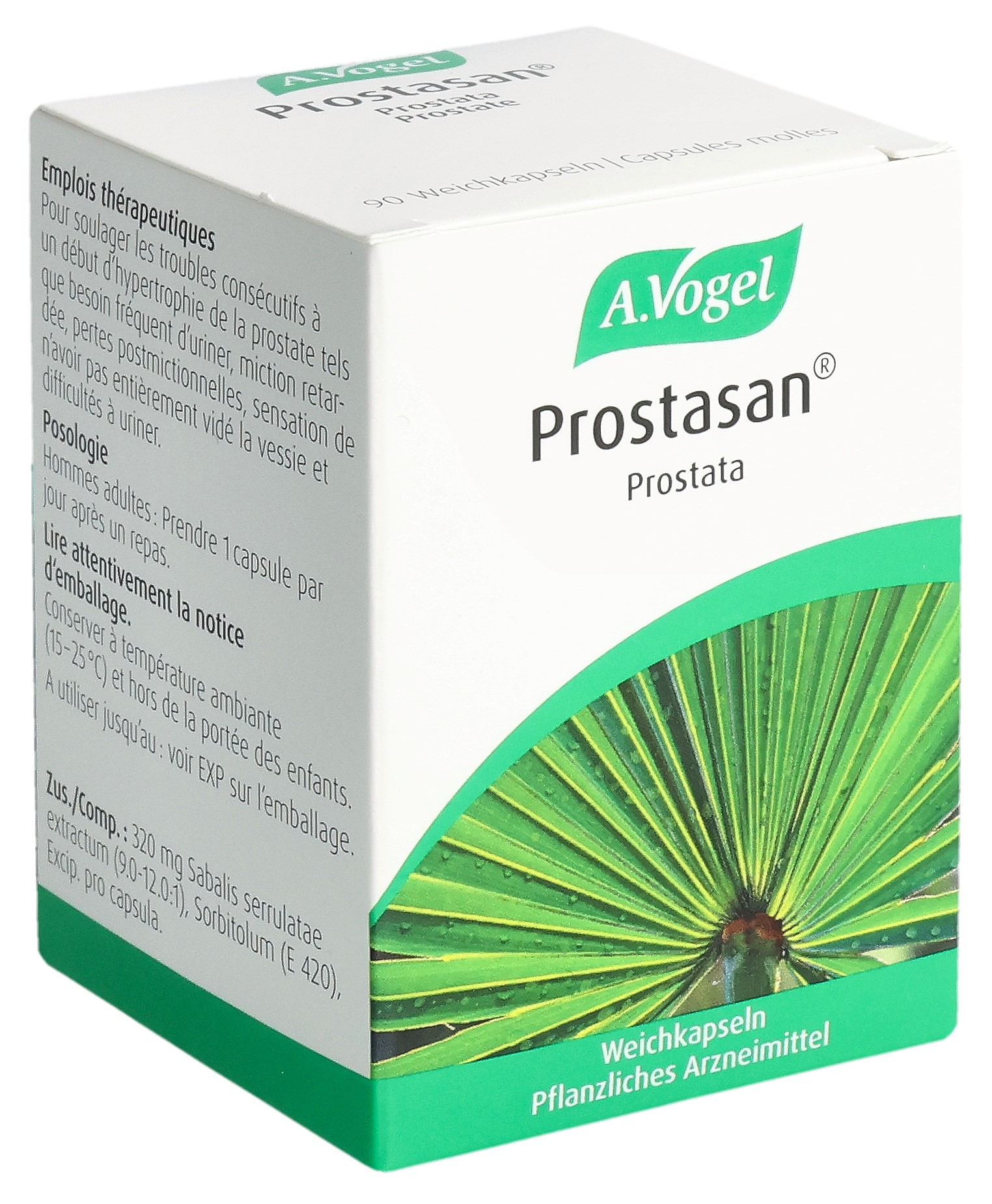 Vogel Prostasan Prostata Weichkaps Glas 90 Stk