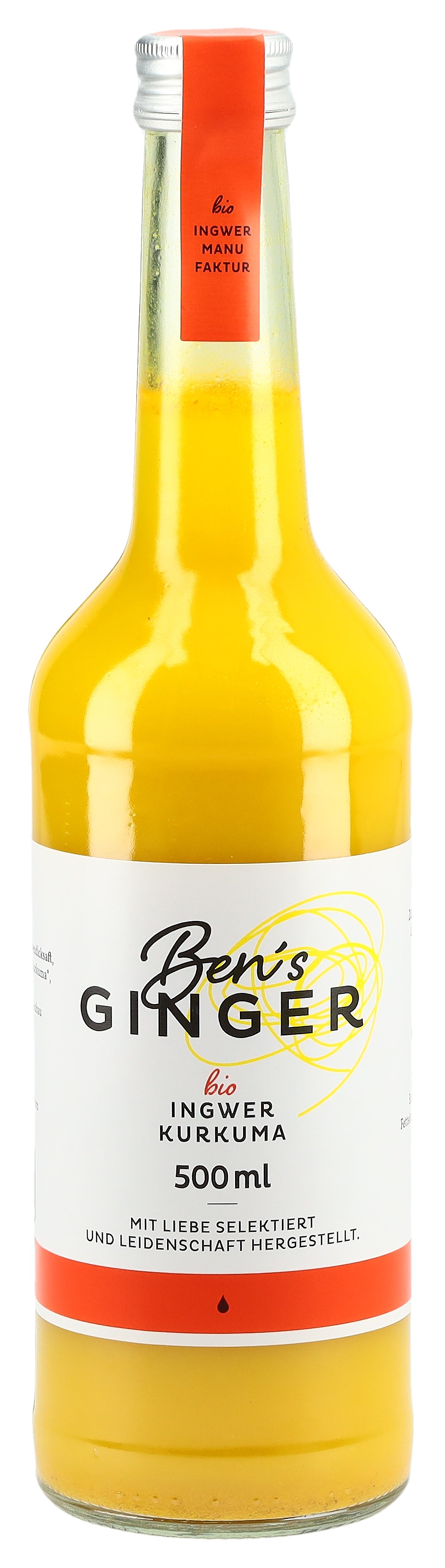 Bens Ginger concentré de gingembre-curcuma bio Version small fl 500 ml