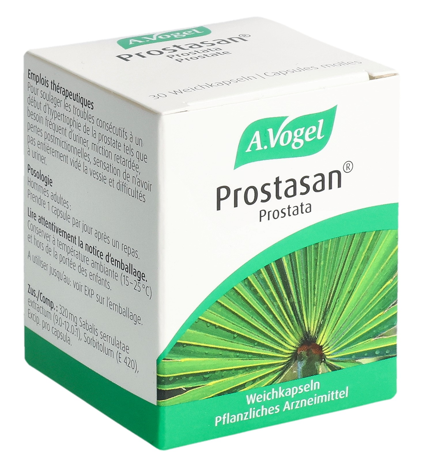 Vogel Prostasan Prostata Weichkaps Glas 30 Stk